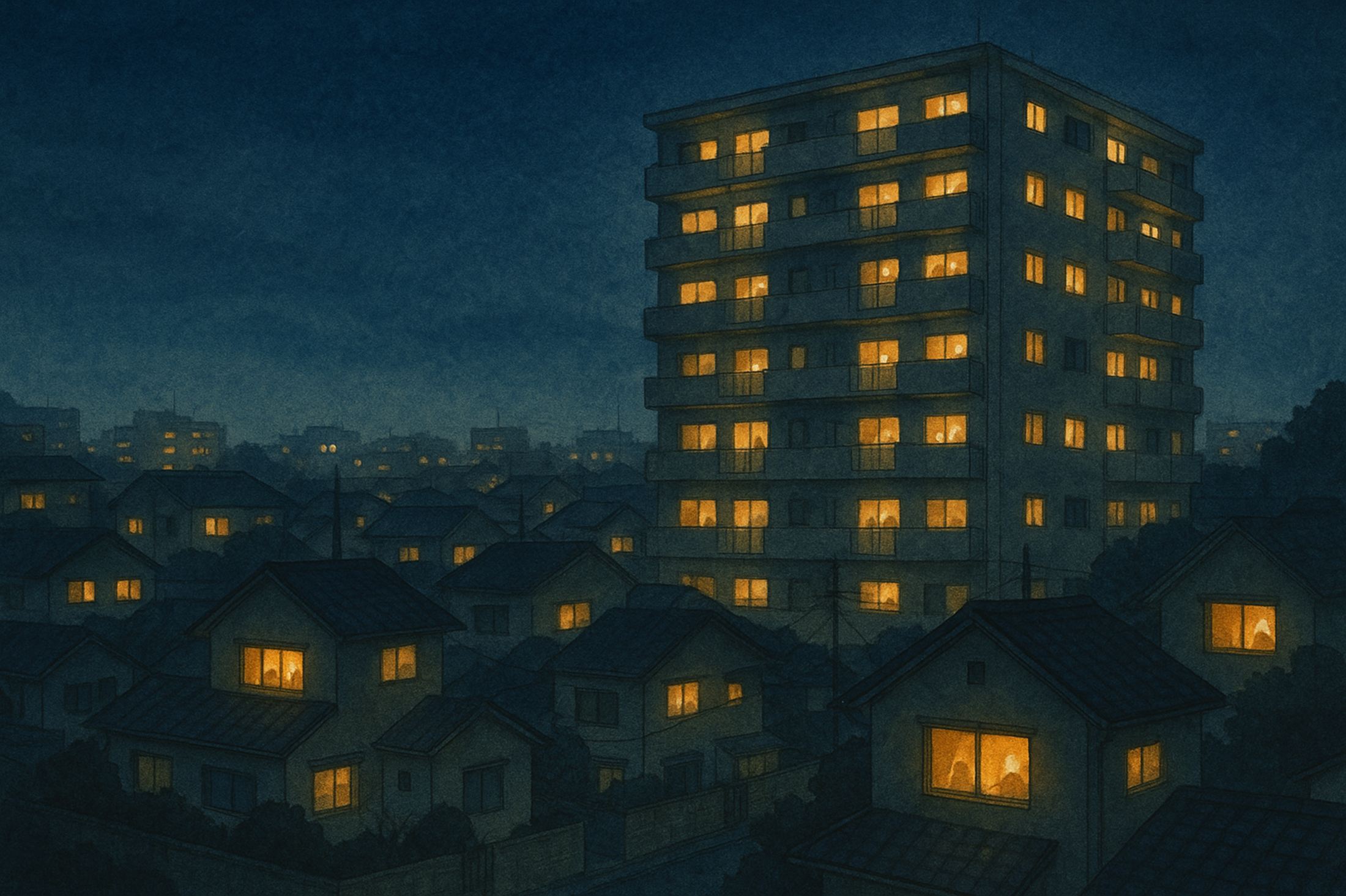温かな暮らしの夜景
