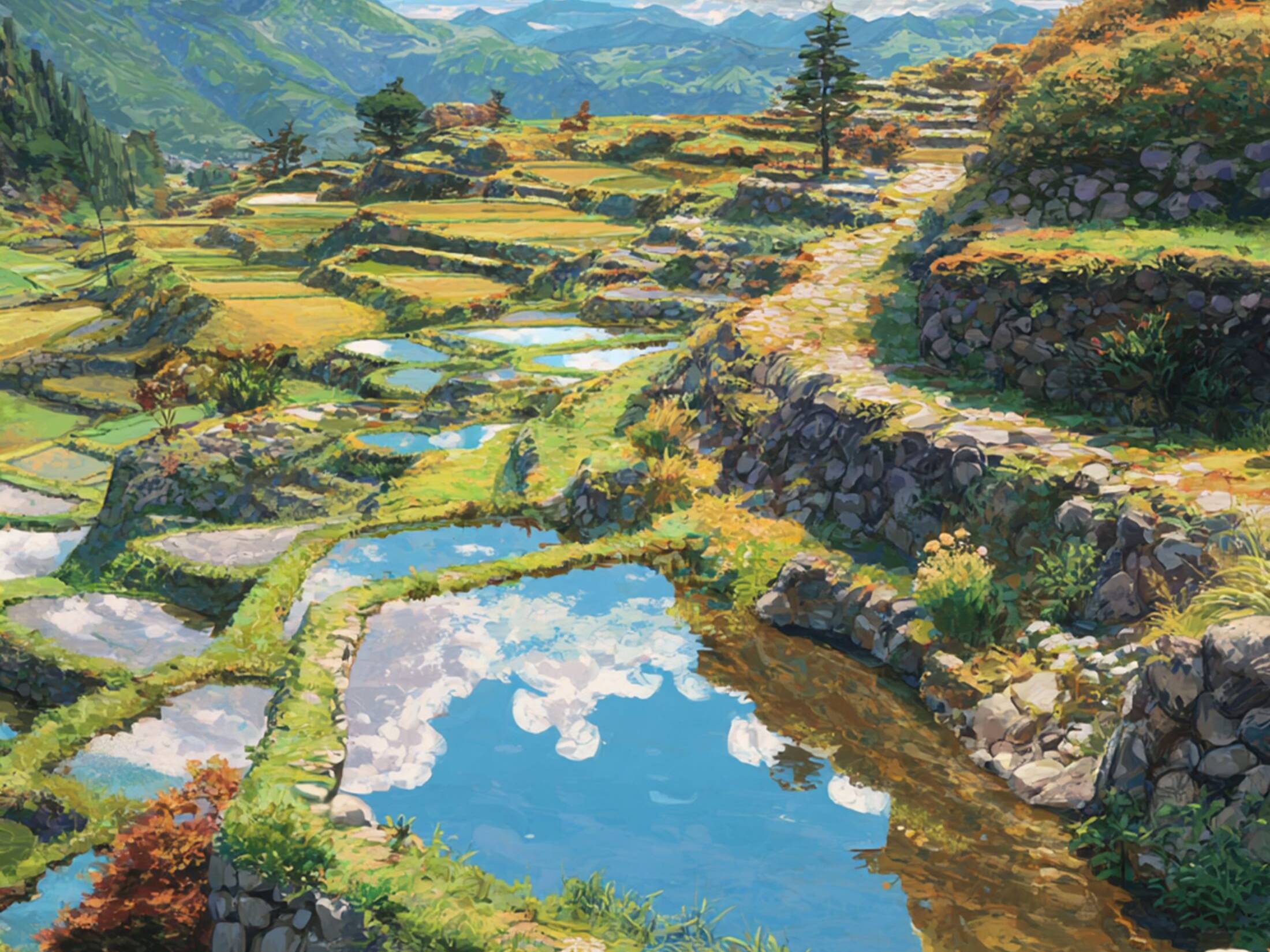 棚田の風景