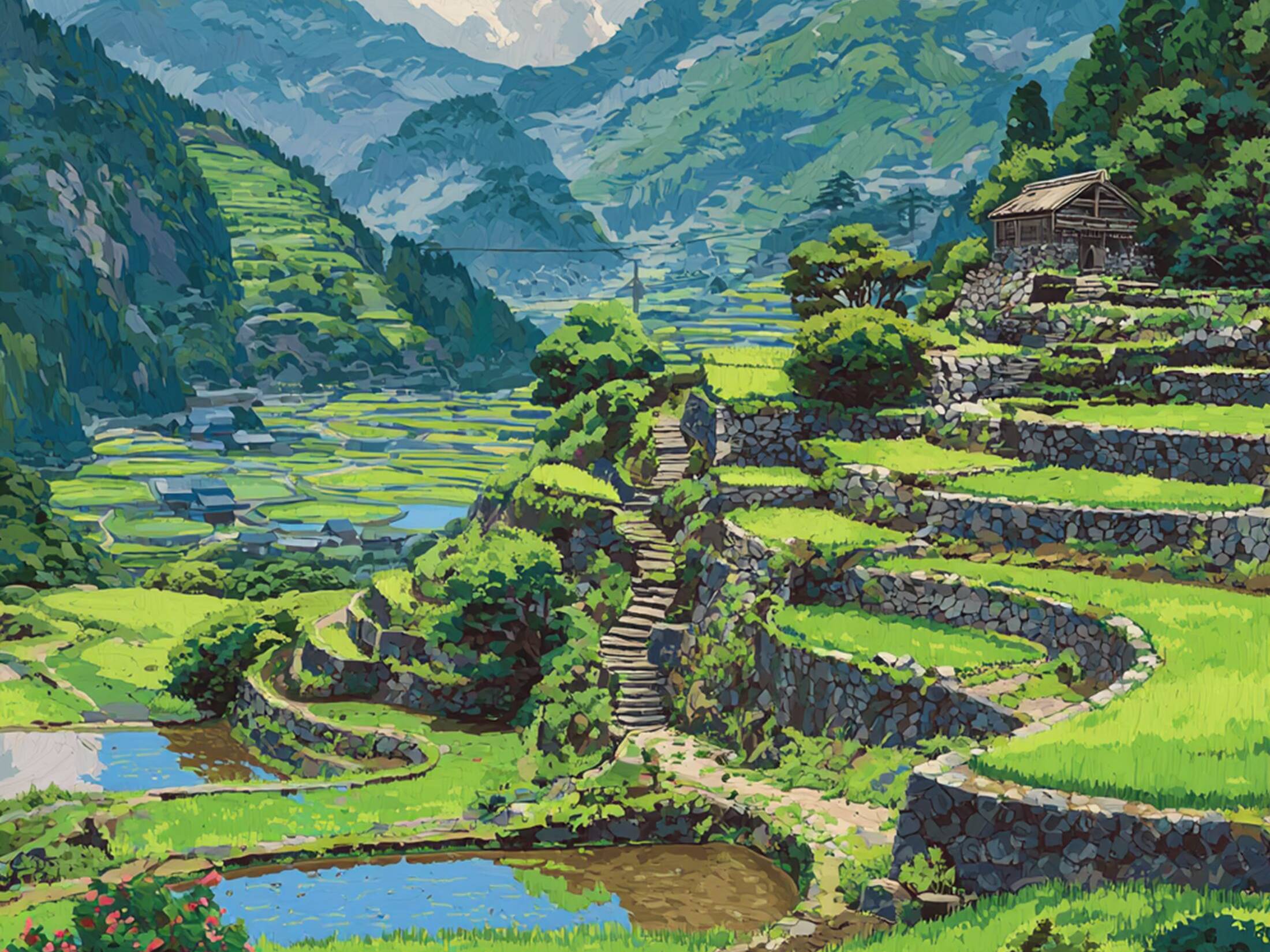 棚田の風景