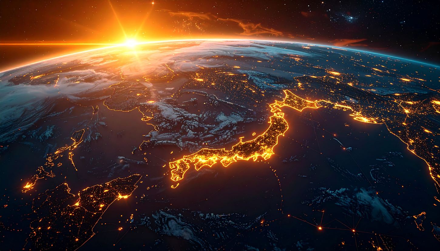 宇宙から見た日本列島